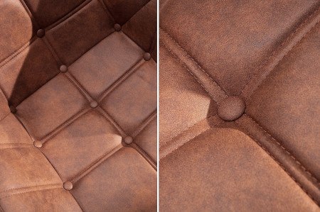 Chaise rétro THE DUTCH COURTURIER en microfibre marron antique avec a