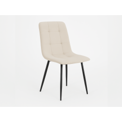 Chaises design - Lot de 4 - ALMA - Tissu boucle crème