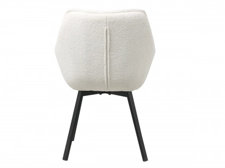 Chaises design - Lot de 2 - MARGOT - Tissu boucle crème