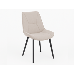 Chaises design - Lot de 4 - Élodie - Tissu beige
