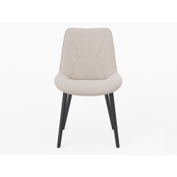 Chaises design - Lot de 4 - Élodie - Tissu boucle crème
