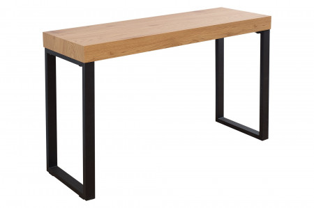 Console design OAK DESK Bureau en chêne 120 cm avec cadre en métal v