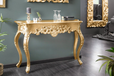 Console élégante VENICE 110cm buffet design baroque doré fait main 
