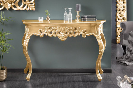 Console élégante VENICE 110cm buffet design baroque doré fait main 