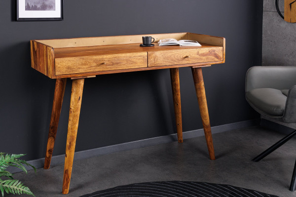 Console en bois massif BEAUTY BY NATURE 110 cm finition pierre de Sheesham marron - 110