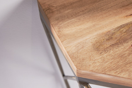 Console filigrane DIAMOND 90cm manguier laiton bois massif métal - 90