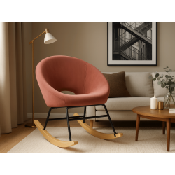 Fauteuil à bascule design en velours – Confort moderne Moovia - Vel