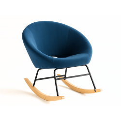 Fauteuil à bascule design en velours – Confort moderne Moovia - Vel