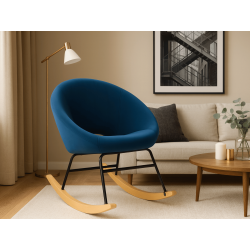 Fauteuil à bascule design en velours – Confort moderne Moovia - Vel