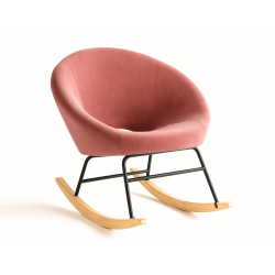 Fauteuil à bascule design en velours – Confort moderne Moovia - Vel