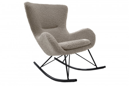 Fauteuil à bascule design SCANDINAVIA SWING champagne grège Fauteuil
