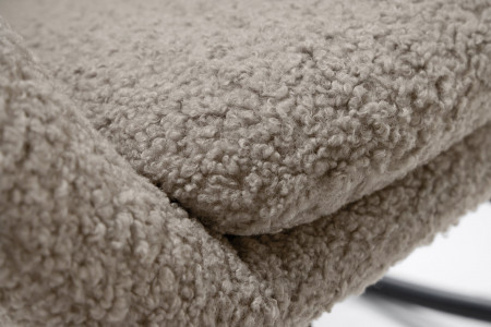 Fauteuil à bascule design SCANDINAVIA SWING champagne grège Fauteuil