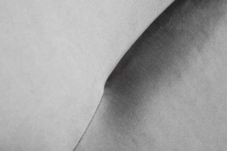 Fauteuil à bascule design SCANDINAVIA SWING en velours gris et chrome