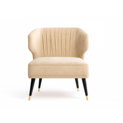 Fauteuil crapaud en velours – BELLA, petit fauteuil design et confor