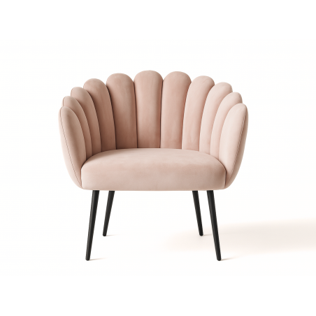 Fauteuil design "Lotus Taupe" – Velours chic et raffiné - Velours taupe