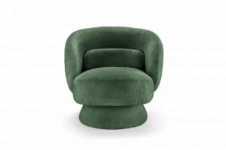 Fauteuil design pivotant BOSSA NOVA 80cm vert mousse Bouclé - BOSSA N