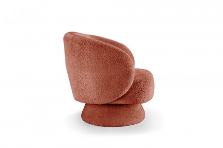 Fauteuil design rotatif BOSSA NOVA 80cm rouille Bouclé - BOSSA NOVA